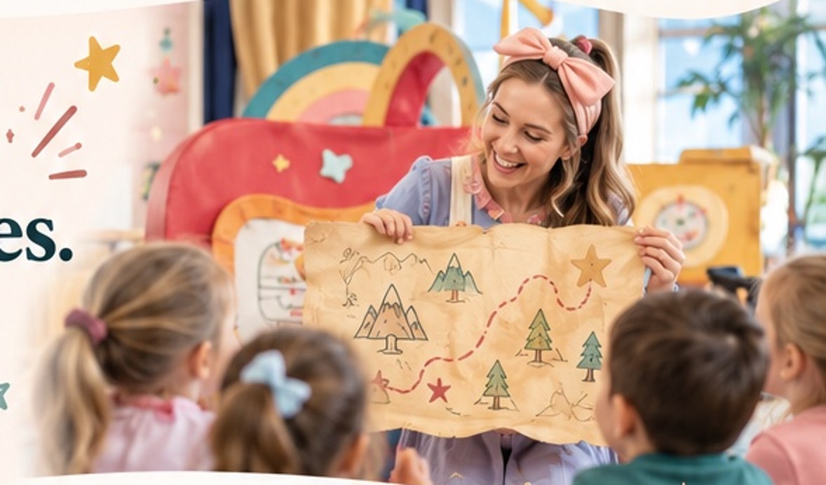 Illustrative concept of a playful early childhood incursion